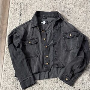 Forever 21 Charcoal Denim Jacket
